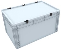 Eurobehälter / Euro Box mit Scharnierdeckel ED 64/32 HG