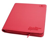 12-Pocket QuadRow Zipfolio Xenoskin Red 1