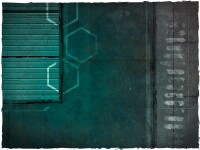 Deep Cut Studio Wargames Terrain Mat Night Cityscape 4x4 3