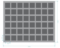 Full-Size Schaumstoff 50 mm (48 quadratische Fächer) 3