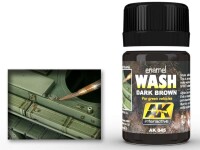 AK Interactive Dark Brown Wash for green Vehicles 35ml