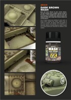 AK Interactive Dark Brown Wash for green Vehicles 35ml 3