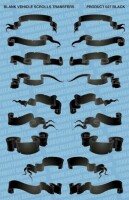 Black Blank Vehicle Scrolls Decals gallery