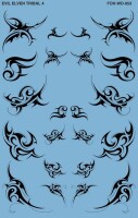 Black Evil Elven Tribal 4 Decals