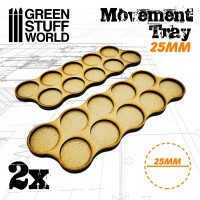 MDF Movement Trays 25mm x10 Skirmish 1