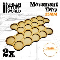 MDF Movement Trays 25mm x10 Skirmish 2