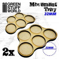 MDF Movement Trays 32mm x5 Skirmish 2