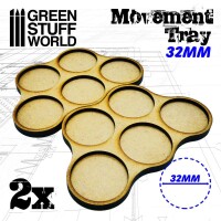 MDF Movement Trays 32mm x5 Skirmish 3