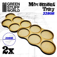 MDF Movement Trays 32mm x5 Skirmish 4