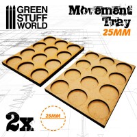 MDF Regimentsbases 25mm 4x3 Skirmish Lines 2