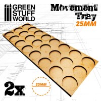 MDF Regimentsbases 25mm 4x3 Skirmish Lines 4