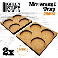 MDF Regimentsbases 25mm 2x2 Skirmish Lines 2
