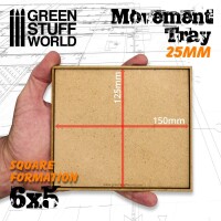 MDF Regimentsbases 25mm 6x5 Square Formation 2