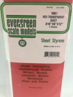 Evergreen 9901 Plasticcart Sheet Red Transparent...