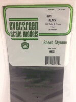 Evergreen 9511 Plasticcart Sheet Plain Black...