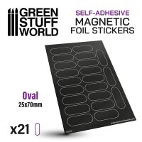 Magnetbases Oval 25x70mm 21x selbstklebe gallery
