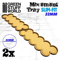 MDF Movement Trays 32mm x10 Slim-Fit Skirmish 3