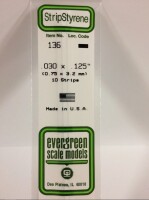Evergreen 136 Plasticcart Strip 0,75x3,2x350mm (10) 1