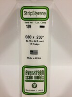 Evergreen 139 Plasticcart Strip 0,75x6,3x350mm (10) 1