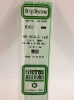 Evergreen 8102 Plasticcart HO Scale Strip 0,28x0,56x350mm (1