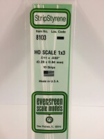 Evergreen 8103 Plasticcart HO Scale Strip 0,28x0,84x350mm (1