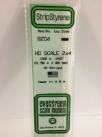Evergreen 8204 Plasticcart HO Scale Strip 0,56x1,09x350mm...