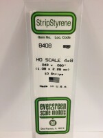 Evergreen 8408 Plasticcart HO Scale Strip 1,09x2,29x350mm (1