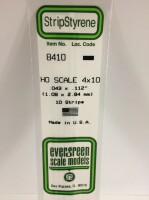 Evergreen 8410 Plasticcart HO Scale Strip 1,09x2,84x350mm (1