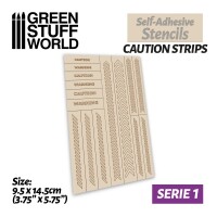 Caution Strips Airbrush Stencil Selbstklebend