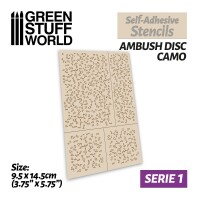 Ambush Disc Camo Airbrush Stencil Selbstklebend