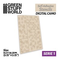 Digital Camo Airbrush Stencil Selbstkleb gallery