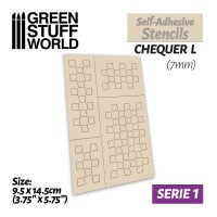 Chequer L 7mm Airbrush Stencil Selbstklebend