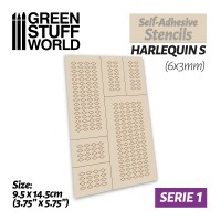 Harlequin S 6x3mm Airbrush Stencil Selbs gallery