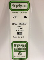 Evergreen 241 Plasticcart Half Round &empty; 1,5 (5)