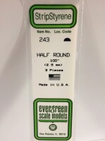 Evergreen 243 Plasticcart Half Round &empty; 2,5 (3)