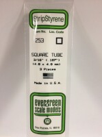 Evergreen 253 Plasticcart Square Tube 4,8x4,8x350mm (3) 1