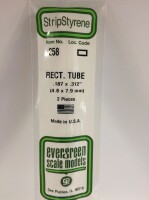 Evergreen 258 Plasticcart Rectangular Tube 4,8x7,9x350mm (2)