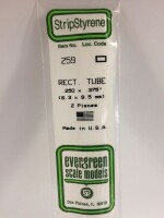 Evergreen 259 Plasticcart Rectangular Tube 6,3x9,5x350mm (2)