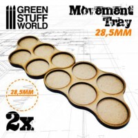 MDF Movement Trays 28,5mm x5 Skirmish 2