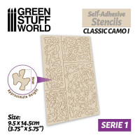 Classic Camo 1 Airbrush Stencil Selbstklebend