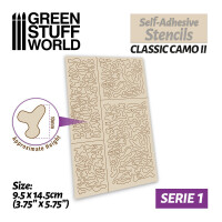 Classic Camo 2 Airbrush Stencil Selbstklebend