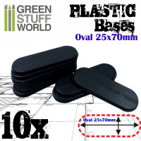 Plastik Bases Oval 25x70mm (10)