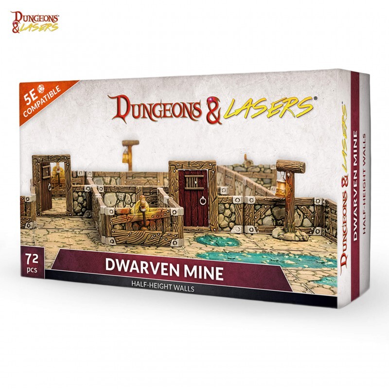 Dungeons & Lasers Dwarven Mine Half-Height Walls