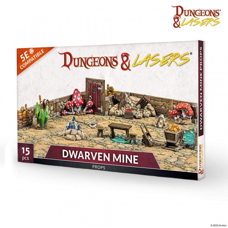 Gold/Dunkel Dungeons & Lasers Dwarven Mine Props