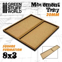 MDF Regimentsbases 20mm 8x3 Square Formation 2
