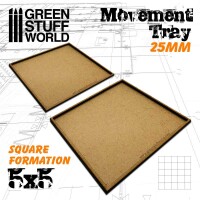 MDF Regimentsbases 25mm 5x5 Square Formation 2