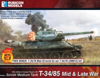 T-34/85 Mid Late Soviet Medium Tank 1/56 gallery