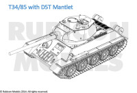 T-34/85 Mid Late Soviet Medium Tank 1/56 28mm 2