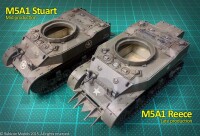 M5A1 Stuart / M5A1 Recce Light Tank 1/56 28mm 4