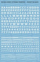 White Military Lettering 001 Decals gallery